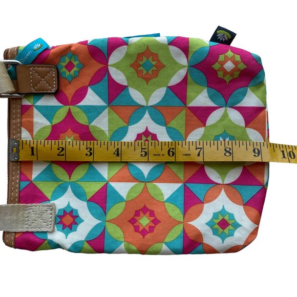 Lily Bloom Mandala Geometric Print Crossbody Multiple Pocket Purse Bag - Picture 4 of 14
